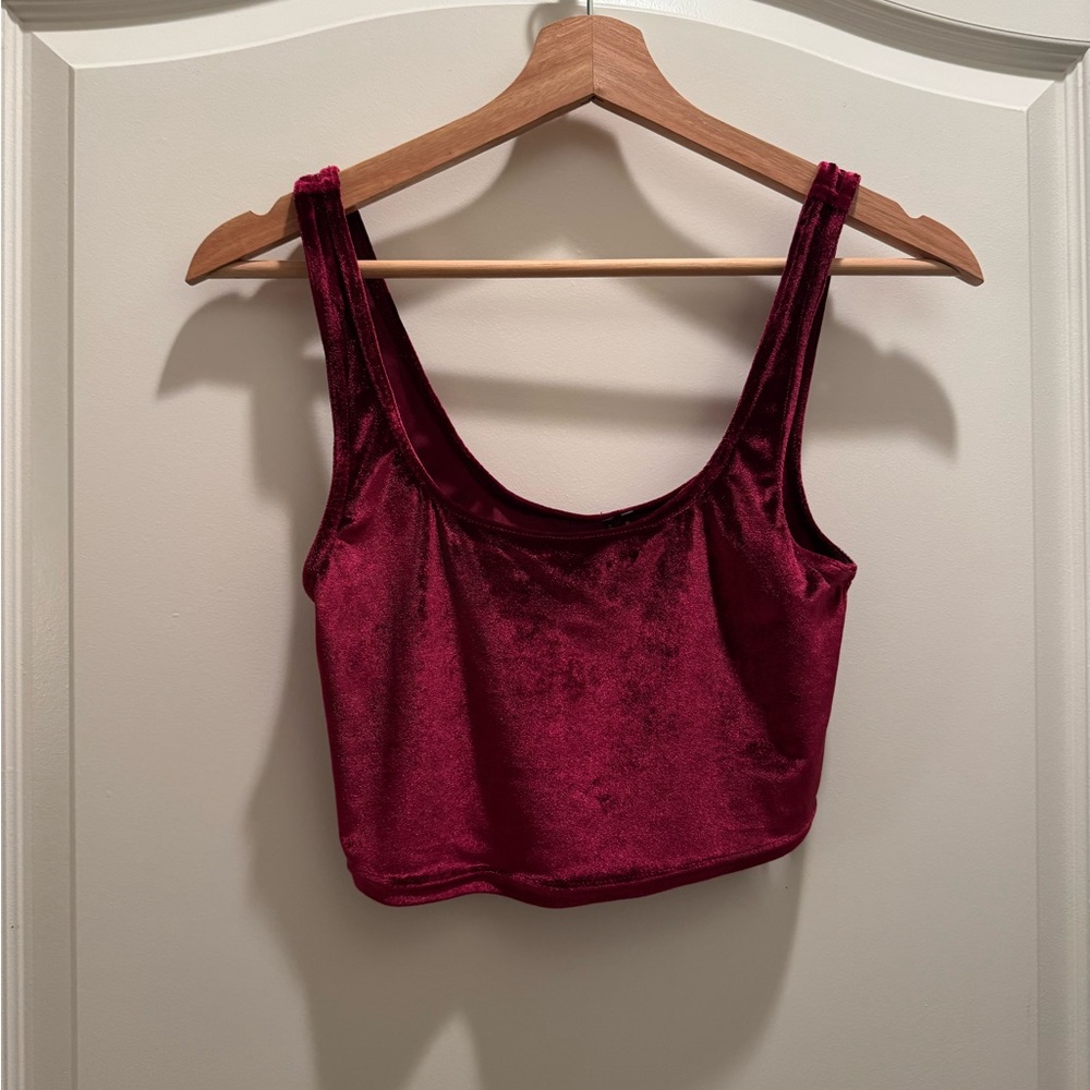 Velvet Burgundy Tank Top Anthropologie